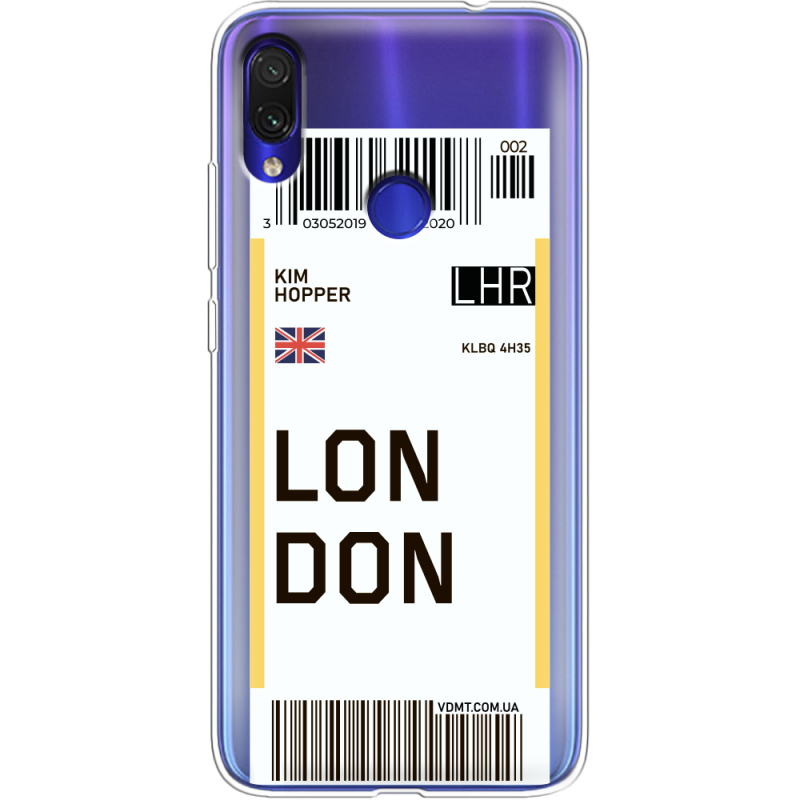 Прозрачный чехол Uprint Xiaomi Redmi Note 7 Ticket London