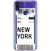 Прозрачный чехол Uprint Xiaomi Redmi Note 7 Ticket New York