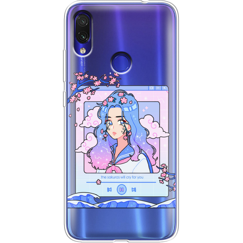 Прозрачный чехол Uprint Xiaomi Redmi Note 7 The Sakuras Will Cry For You