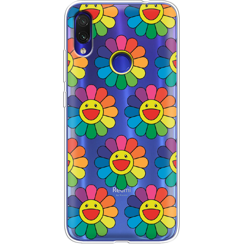 Прозрачный чехол Uprint Xiaomi Redmi Note 7 Hippie Flowers