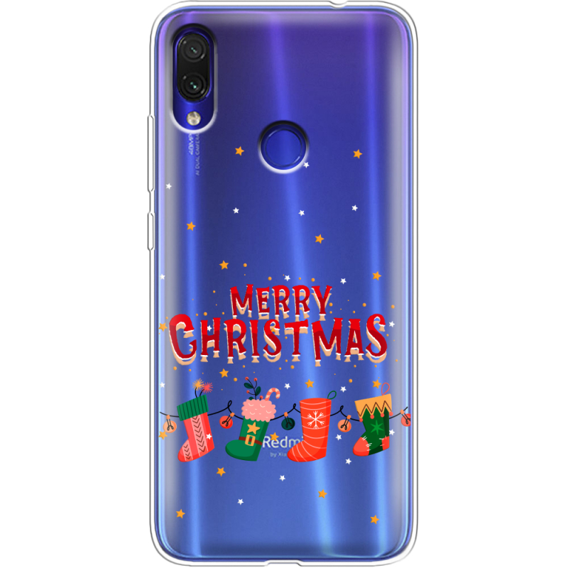 Прозрачный чехол Uprint Xiaomi Redmi Note 7 Merry Christmas