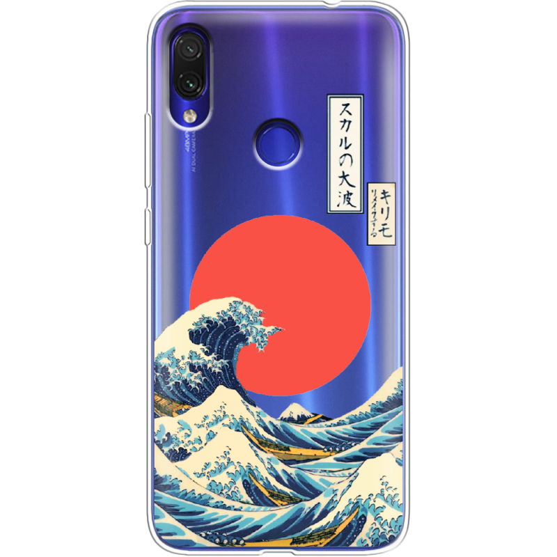 Прозрачный чехол Uprint Xiaomi Redmi Note 7 Большая волна в Канагаве