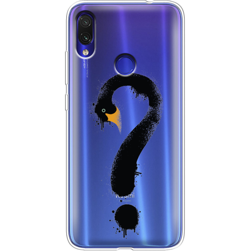 Прозрачный чехол Uprint Xiaomi Redmi Note 7 Swan question