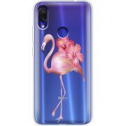 Прозрачный чехол Uprint Xiaomi Redmi Note 7 Floral Flamingo