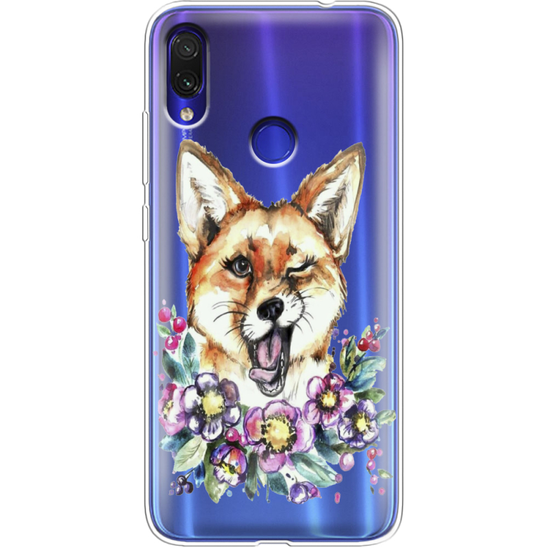 Прозрачный чехол Uprint Xiaomi Redmi Note 7 Winking Fox