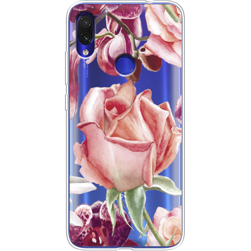 Прозрачный чехол Uprint Xiaomi Redmi Note 7 Rose