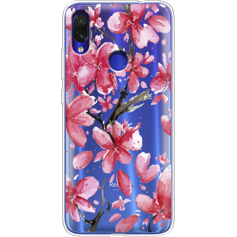 Прозрачный чехол Uprint Xiaomi Redmi Note 7 Pink Magnolia