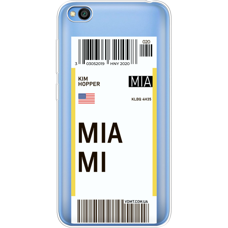 Прозрачный чехол Uprint Xiaomi Redmi Go Ticket Miami