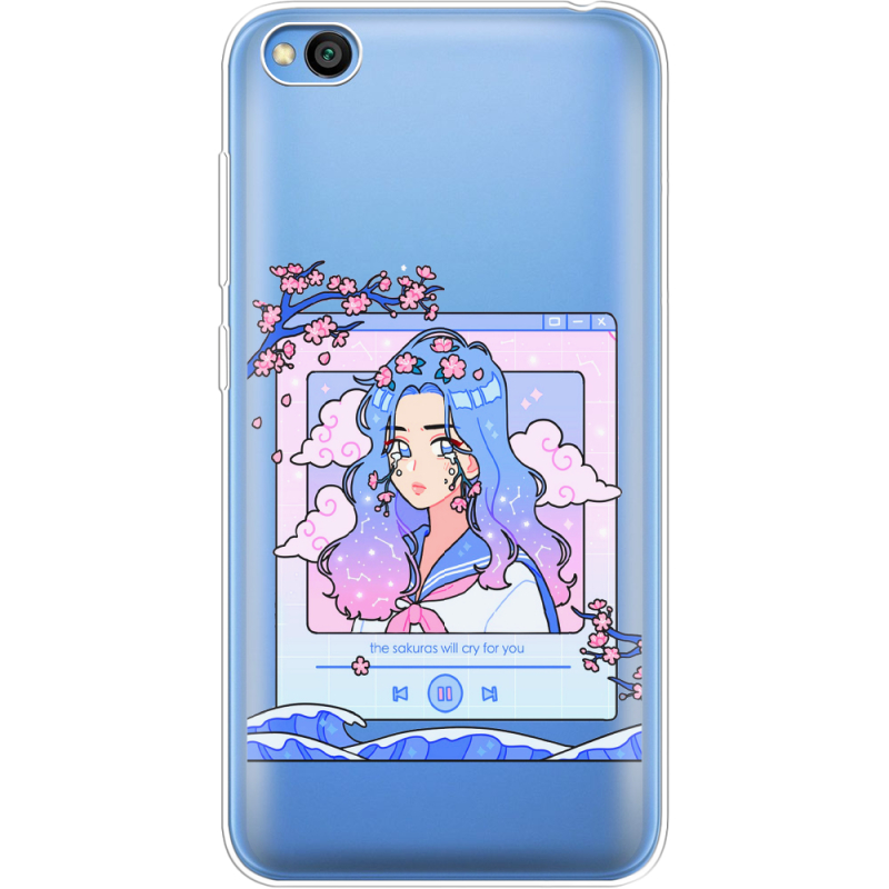 Прозрачный чехол Uprint Xiaomi Redmi Go The Sakuras Will Cry For You