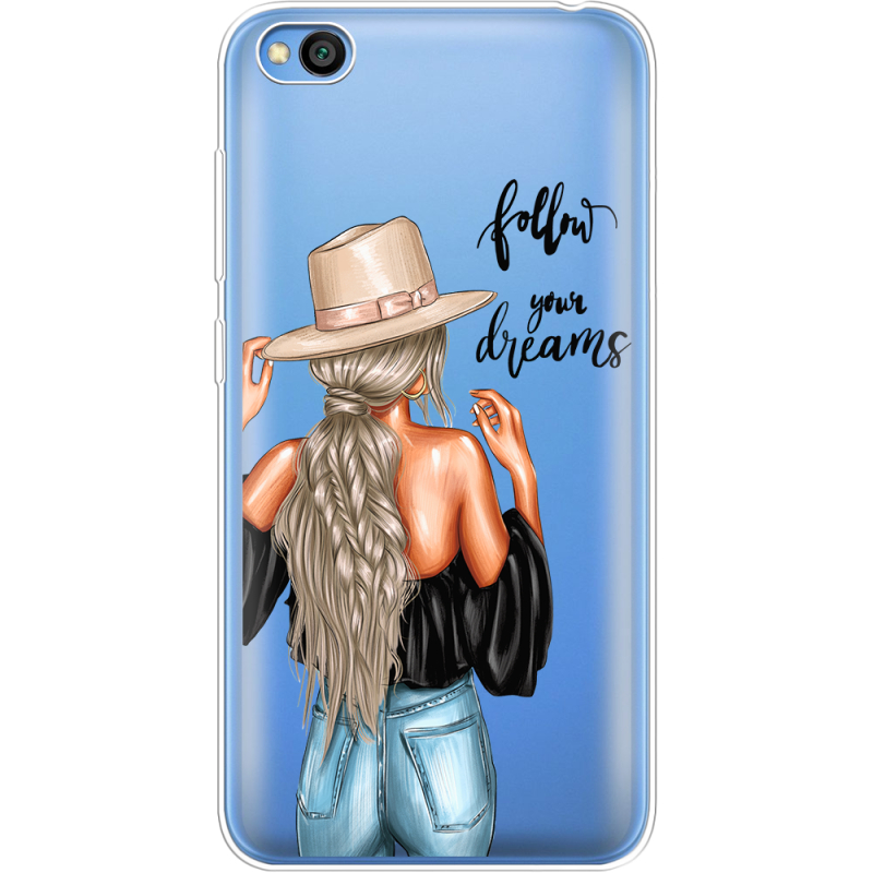 Прозрачный чехол Uprint Xiaomi Redmi Go Follow Your Dreams