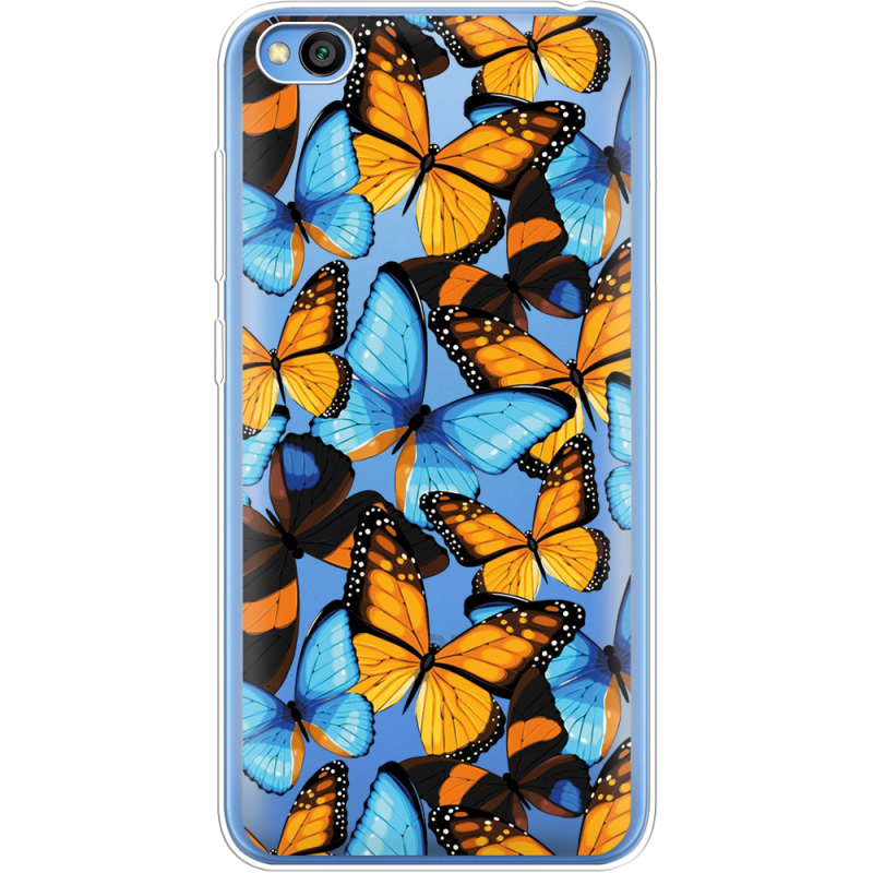 Прозрачный чехол Uprint Xiaomi Redmi Go Butterfly Morpho