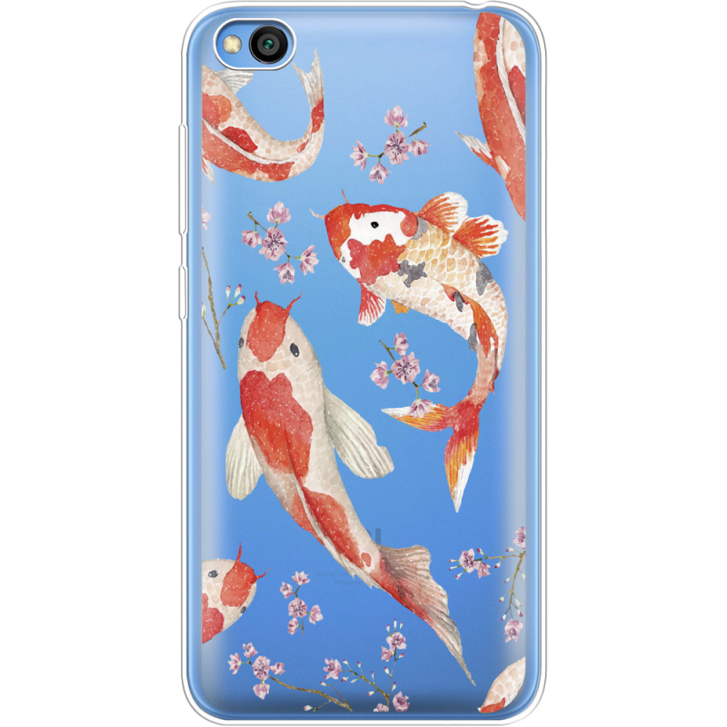 Прозрачный чехол Uprint Xiaomi Redmi Go Japanese Koi Fish