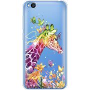 Прозрачный чехол Uprint Xiaomi Redmi Go Colorful Giraffe