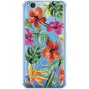 Прозрачный чехол Uprint Xiaomi Redmi Go Tropical Flowers