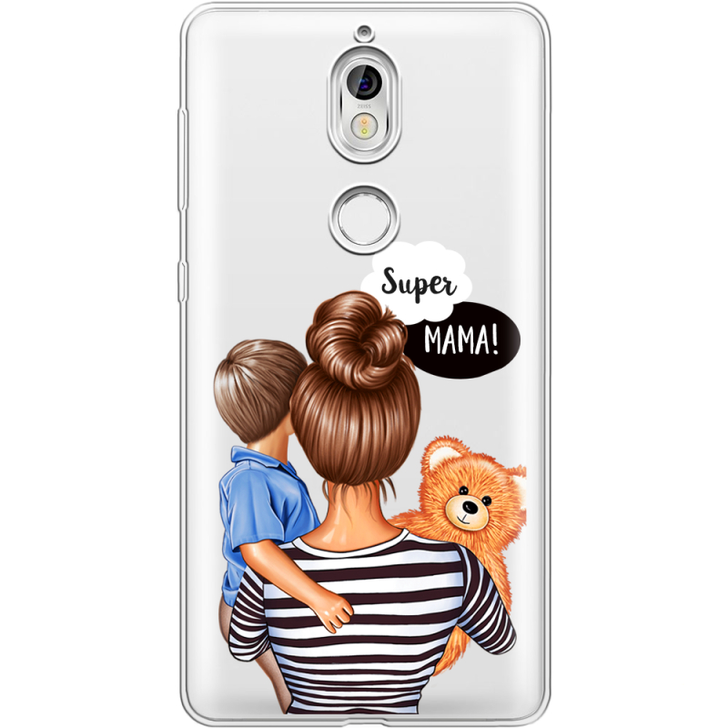 Прозрачный чехол Uprint Nokia 7 Super Mama and Son