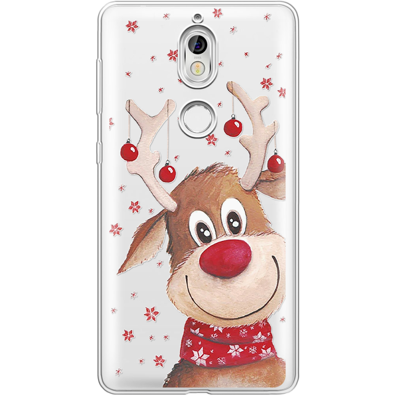 Прозрачный чехол Uprint Nokia 7 Winter Deer