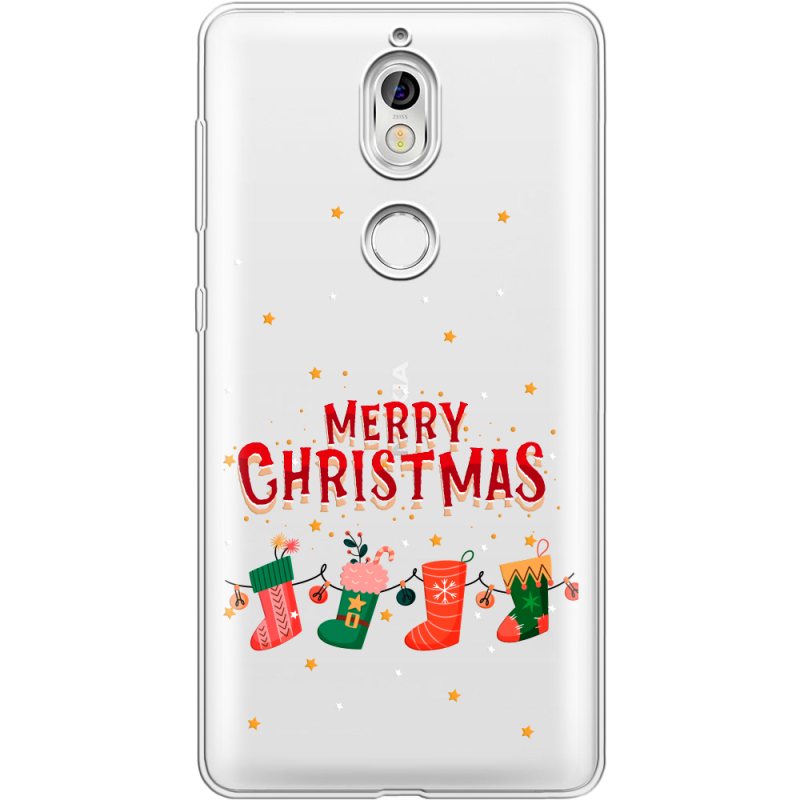 Прозрачный чехол Uprint Nokia 7 Merry Christmas