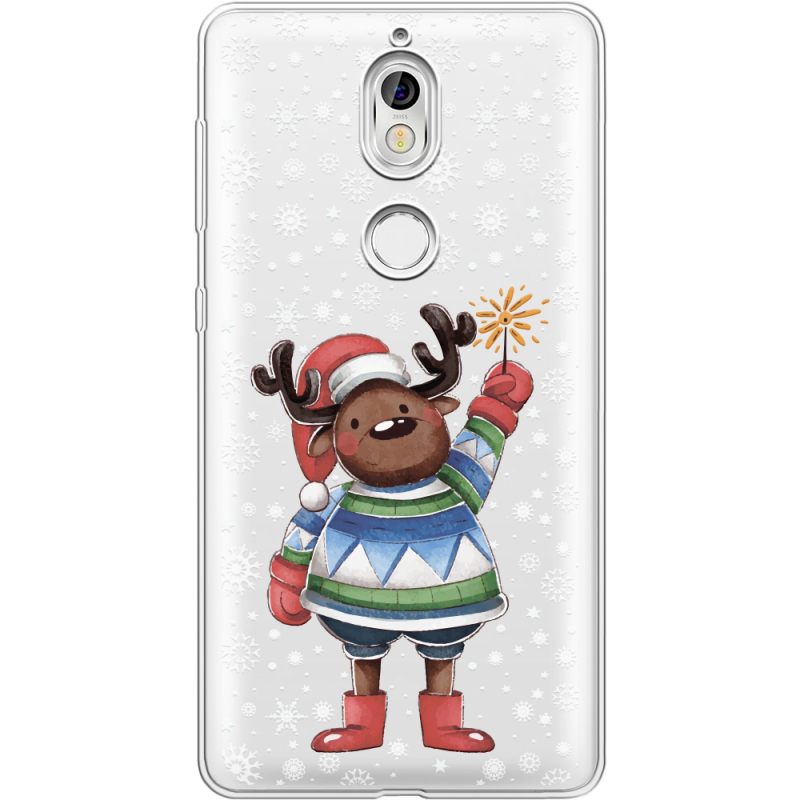 Прозрачный чехол Uprint Nokia 7 Christmas Deer with Snow