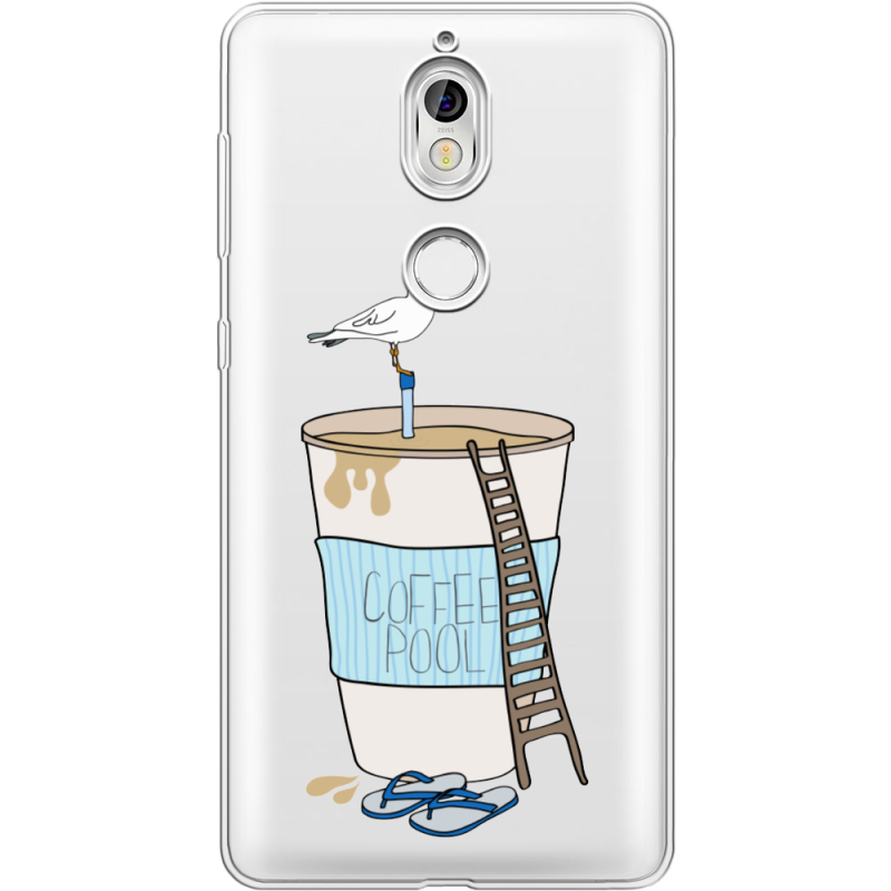 Прозрачный чехол Uprint Nokia 7 Segull in Cofee Pool