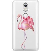 Прозрачный чехол Uprint Nokia 7 Floral Flamingo