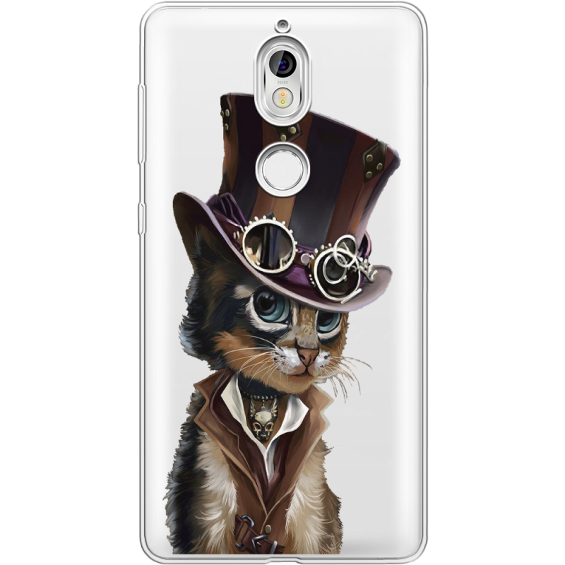 Прозрачный чехол Uprint Nokia 7 Steampunk Cat